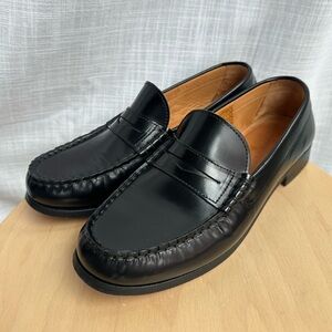 ALOHAS Rivet Black Leather Loafers US 9/EU 40
